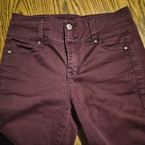 Women's Burgundy Jeans